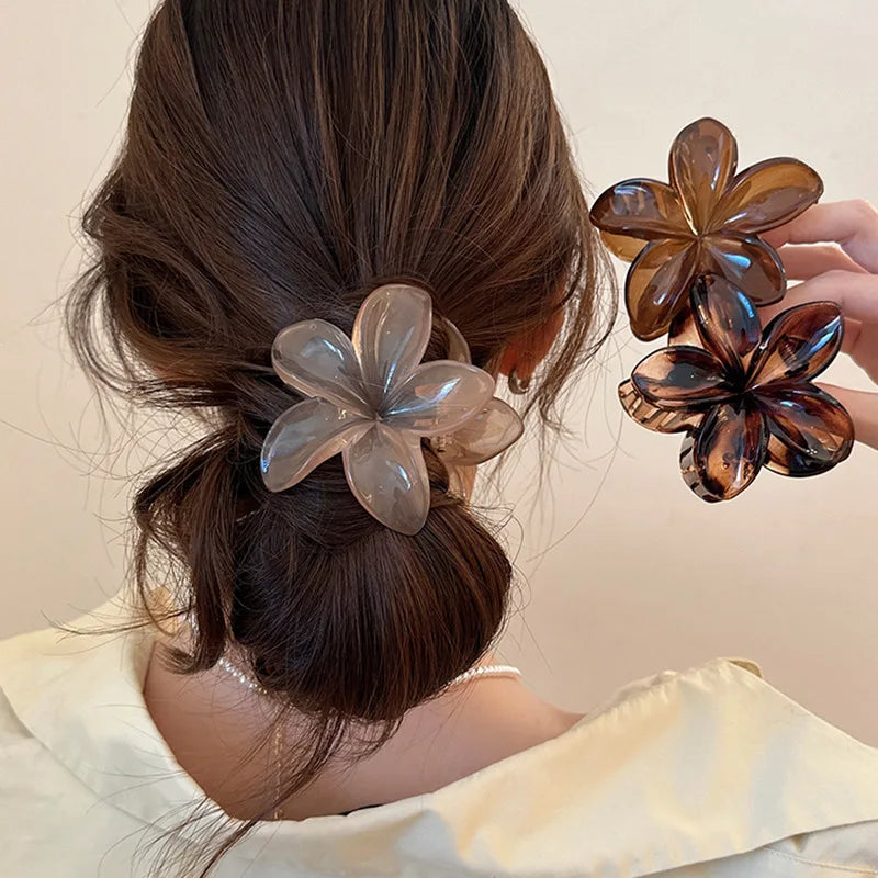 Pinces à cheveux fleur de Tahiti - Couleurs sobres