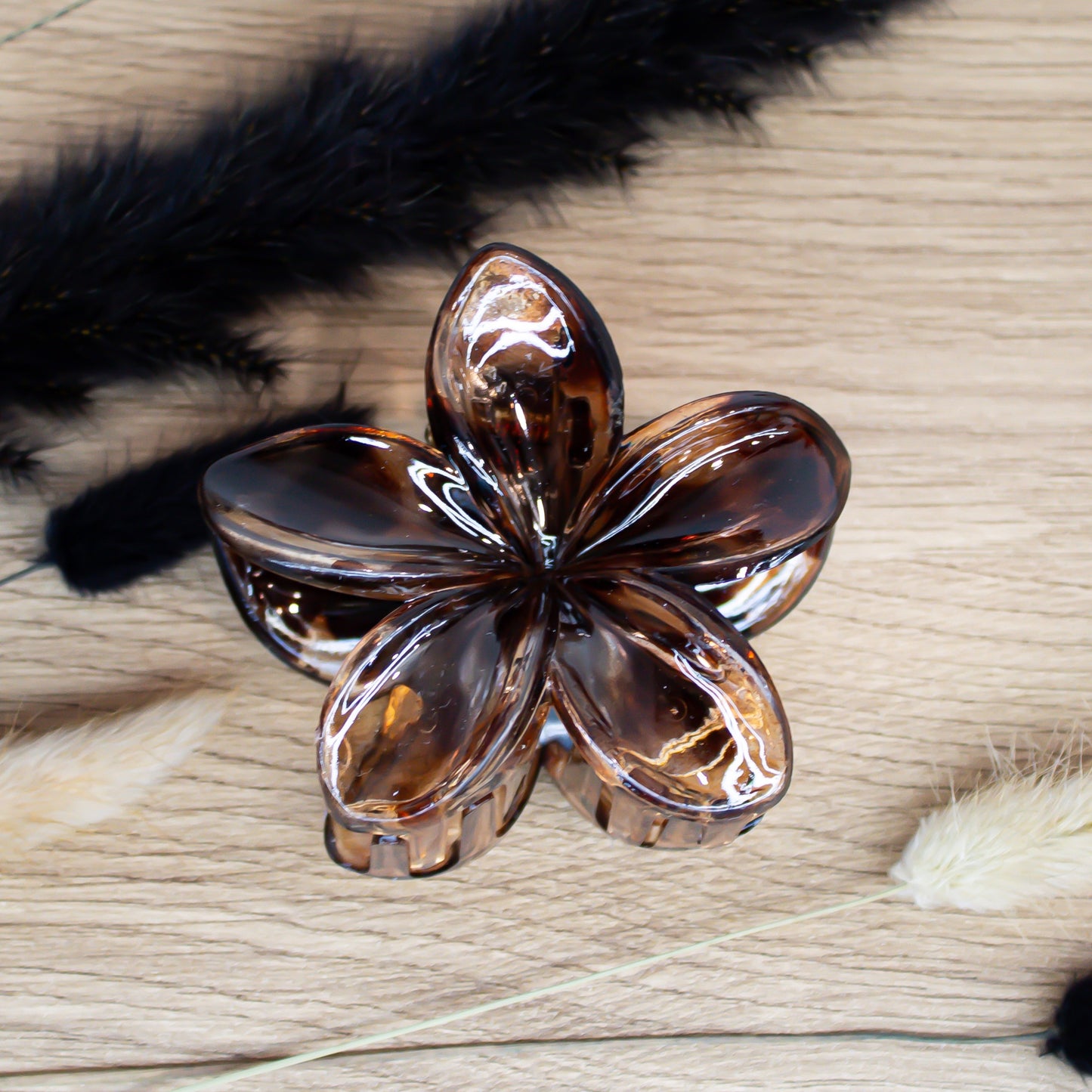Pinces à cheveux fleur de Tahiti - Couleurs sobres