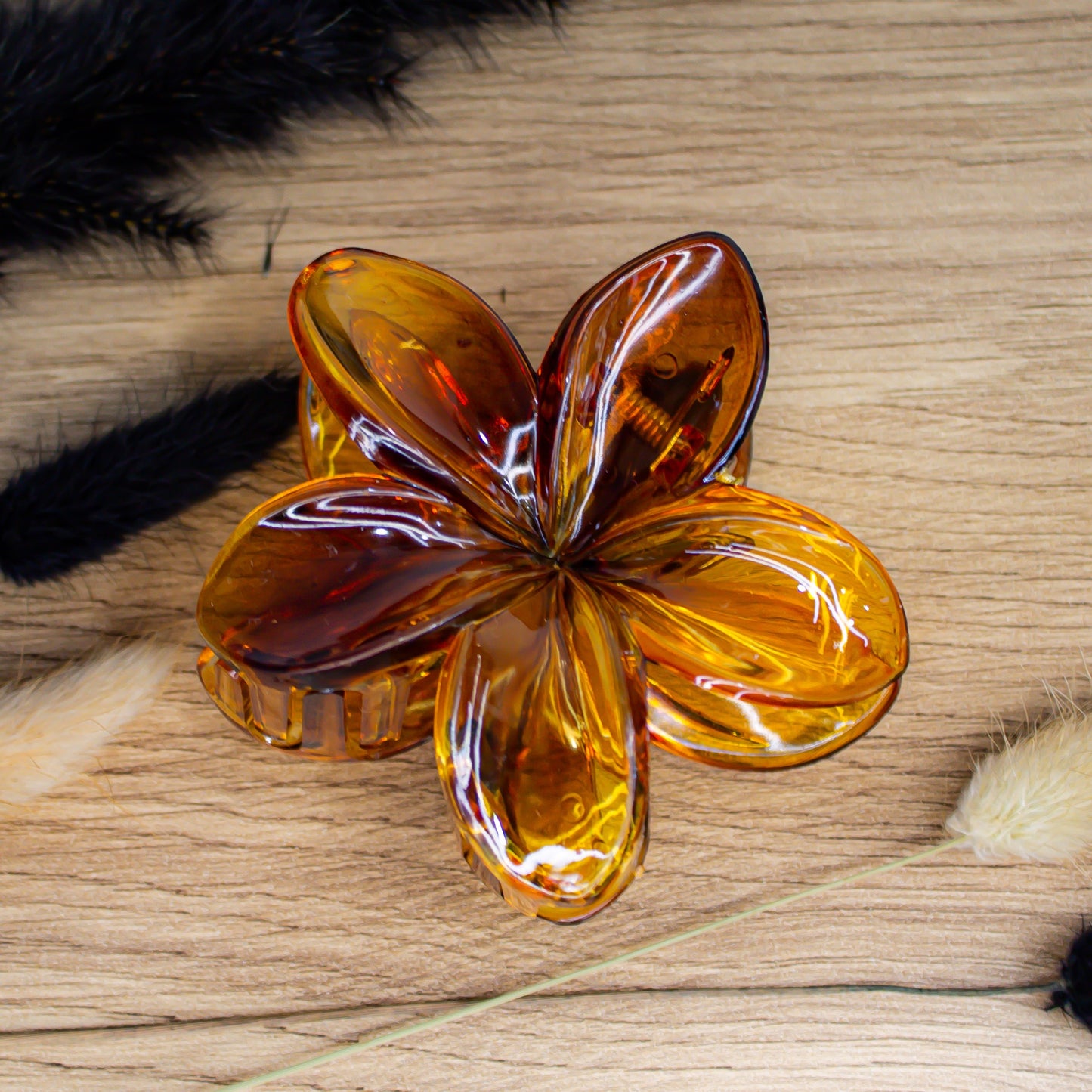 Pinces à cheveux fleur de Tahiti - Couleurs sobres