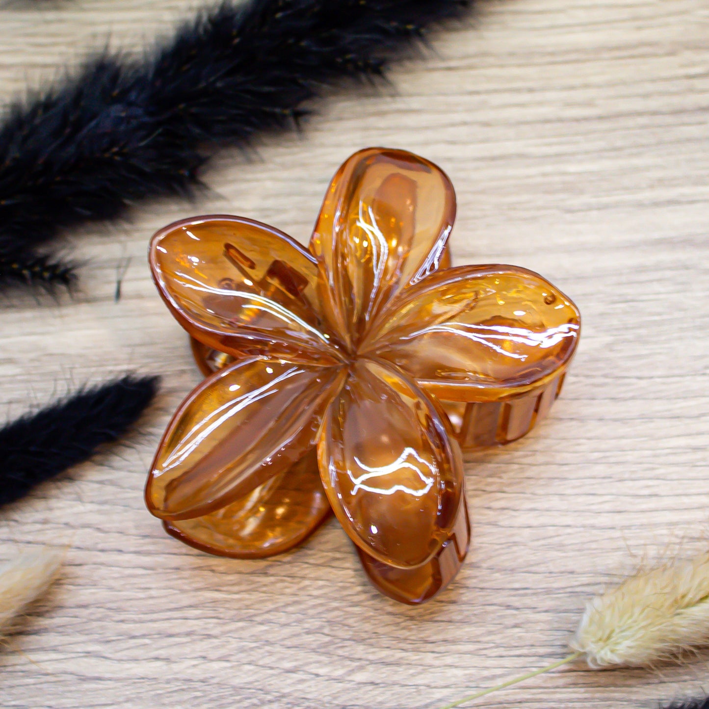 Pinces à cheveux fleur de Tahiti - Couleurs sobres